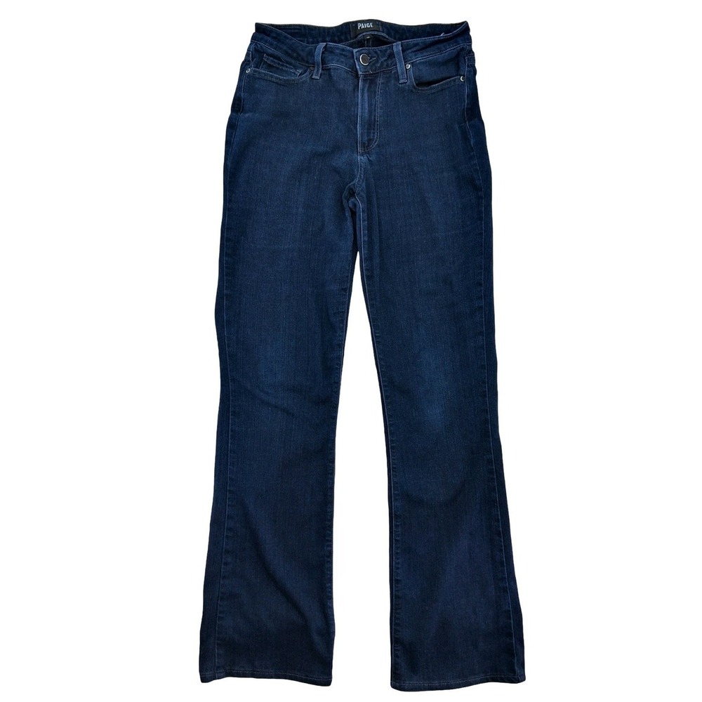 Paige High Rise Manhattan Jeans Womens 28 Blue Slim Bootcut Stretch Denim USA